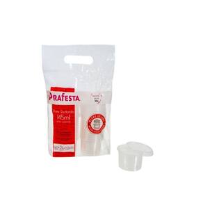 Pote redondo p/ Bolo 145 Ml C/ Tampa C/25x24 Un. (PRAFESTA)