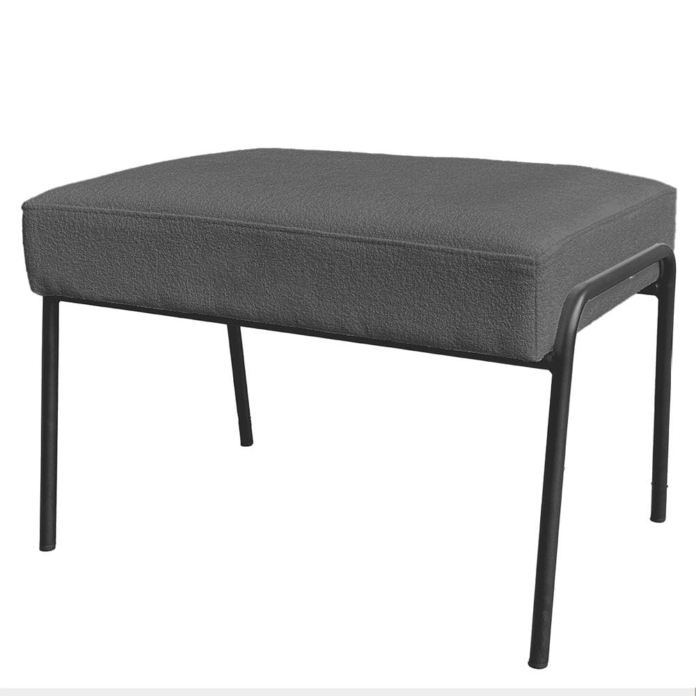 Puff Decorativo Ariel Ferro Base Preto Veludo