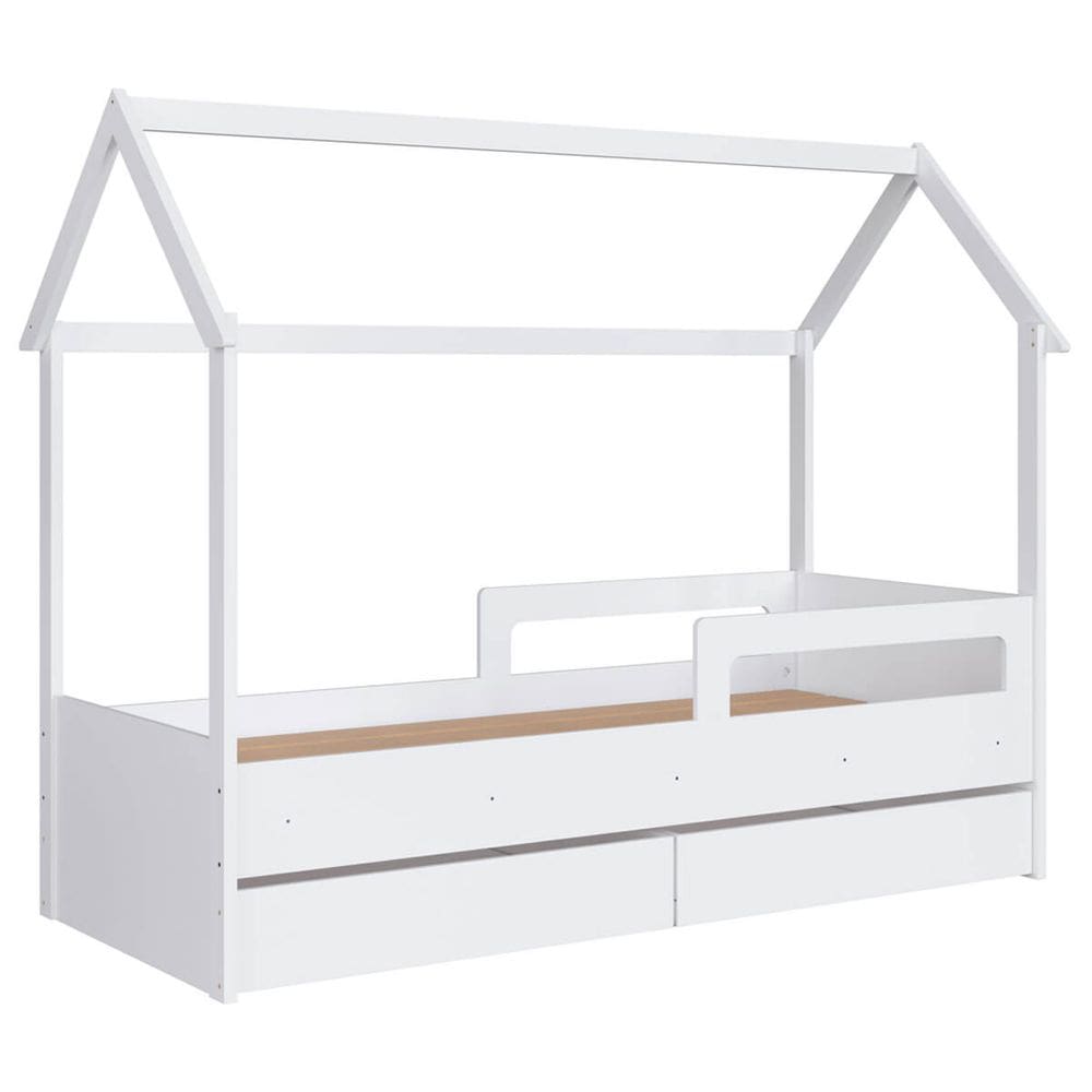 Cama Infantil Montessoriana com Gavetas Branca