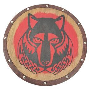 Quadro Decorativo Escudo Viking Haafingar Solitude Lobo
