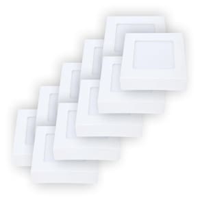 Painel Led Avant Quadrado Sobrepor 6W 4000k Branco 10 Und