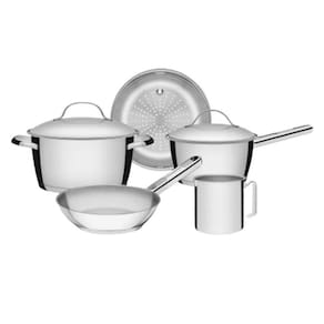 Panelas Alegra De Aço Inox 5 Peças Conjunto