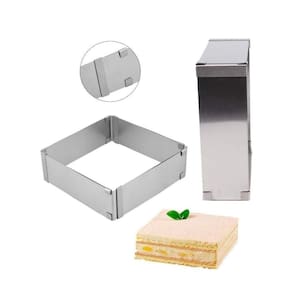 Forma Quadrada Aro Modelador P/ Massas E Bolos 10cm Até 18cm Confeitudo