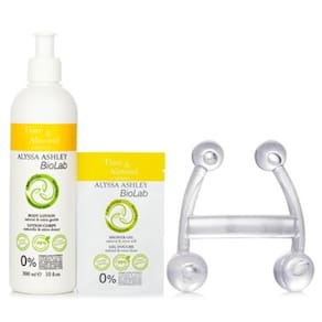 Loção corporal + Gel de banho + Massageador Alyssa Ashley Biolab
