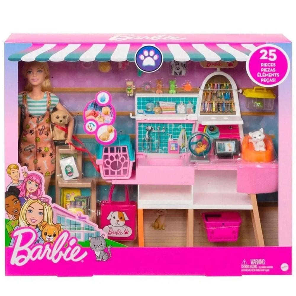 Grg90 Barbie Conjunto De Brinquedo Loja De Animais