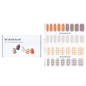 Adesivo de unhas Mavenir Autumn Picnic Check estampado