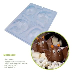 Forma Especial Silicone 3 Partes Morcego Bwb 10510 - Kit 3 Unidades