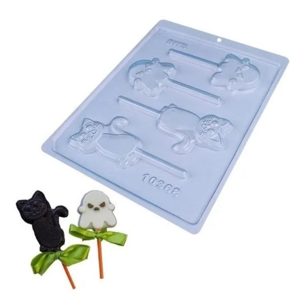 Forma Simples Pirulito Halloween - Código 10368 Bwb Chocolate