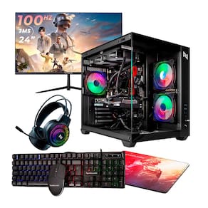 PC GAMER COMPLETO RYZEN 5 5600GT, 16GB 3200MHZ (RADEON VEGA 7), SSD 480GB, 500W 80 PLUS, MONITOR 24" 100HZ - NLI87594