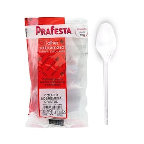 Colheres De Plástico Descartáveis: 200 Unidades Cristal