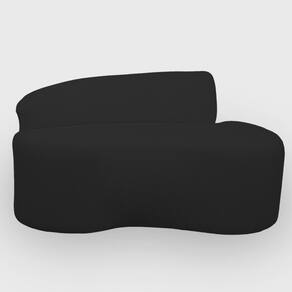 Sofa Organico Curvo 2 lugares 145 cm Boucle Preto