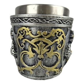 Copo Shot Dosador Medieval Guerreiros Templários Inox 30Ml