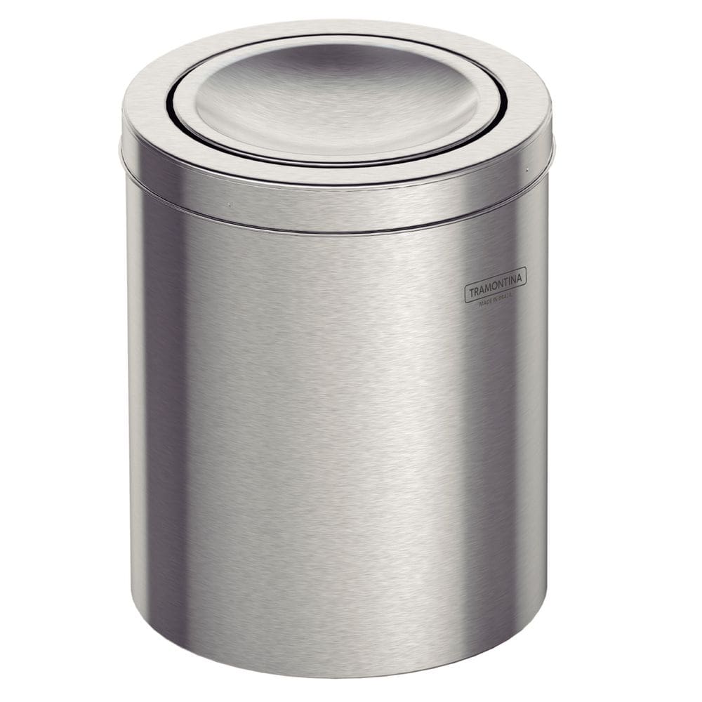 Lixeira Swing Basculante Inox Scotch Brite 5 Litros - Tramontina 94542/105