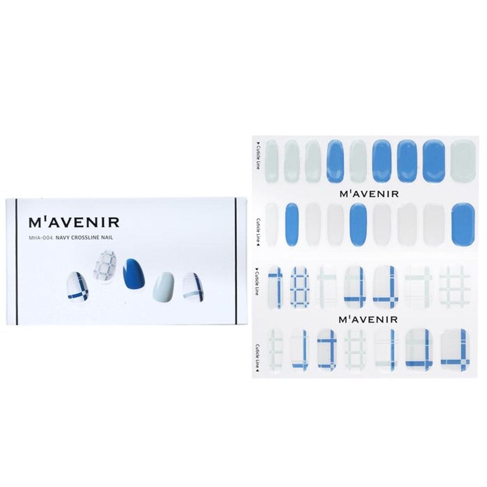 Adesivo de unhas com estampa Mavenir Navy Crossline