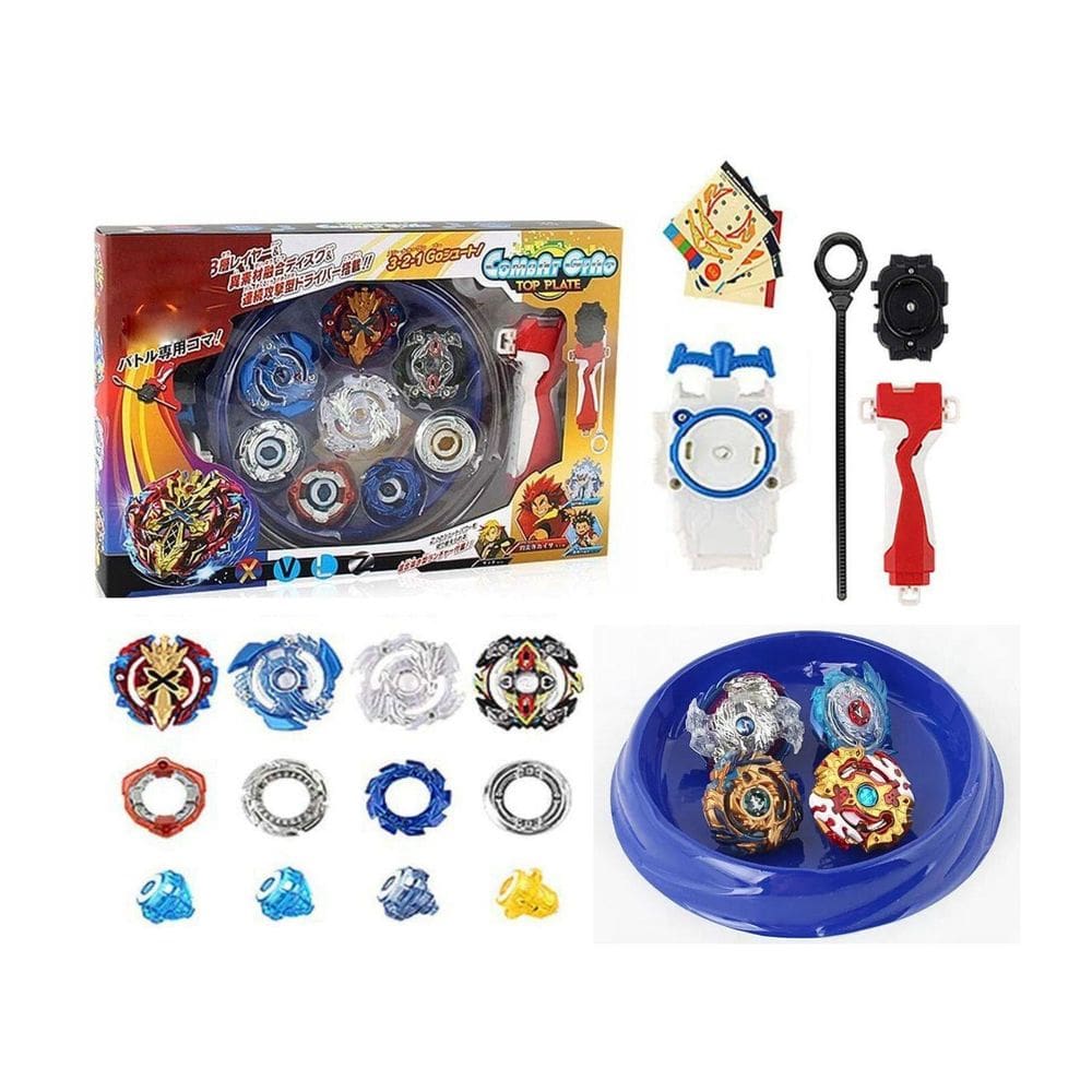Kit Beyblade Arena Lancadores Presente Dia Das Criancas