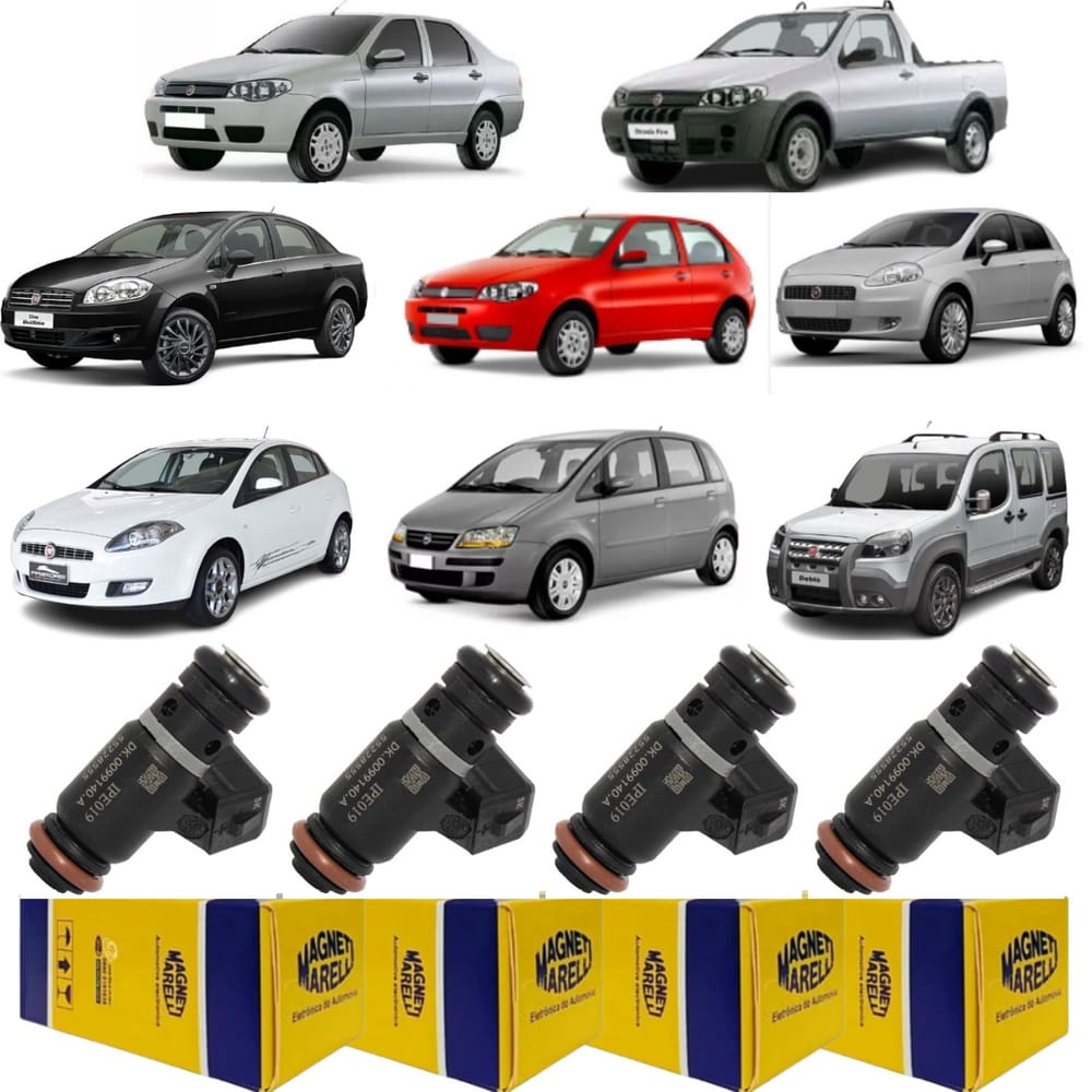4 Bicos Injetores Bravo Doblo Linea Palio Punto Siena IPE019