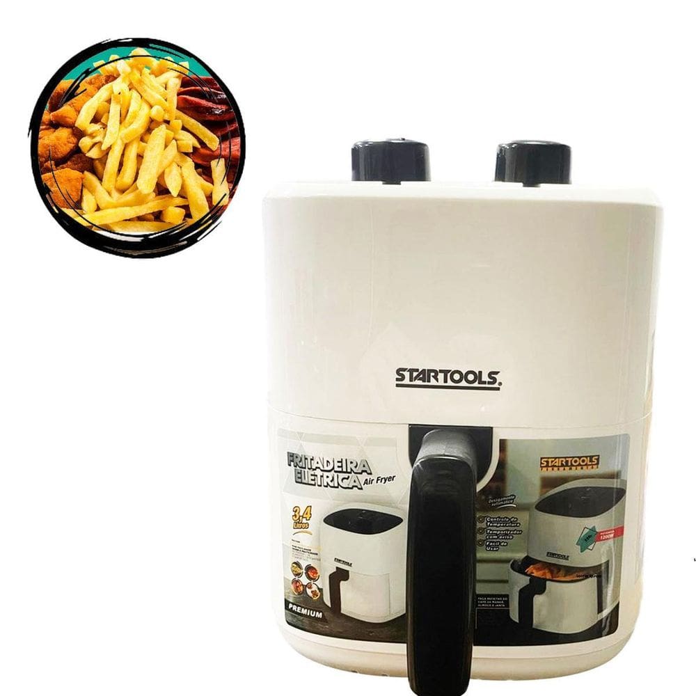 Fritadeira Air Fryer Premium 3,4L Branco 220V 1200W