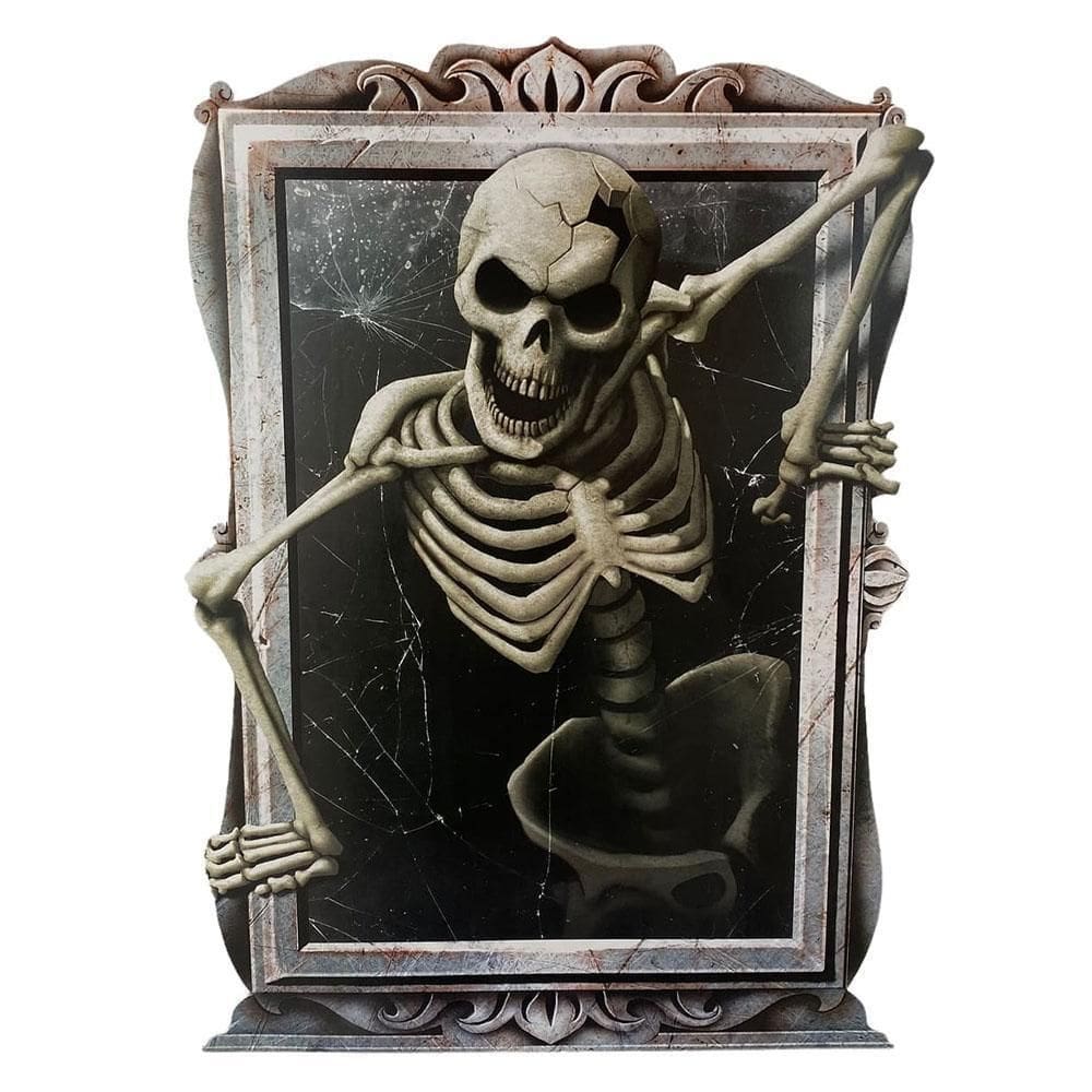 Painel Festa Halloween Caveira 3D 70X50Cm Decorativo