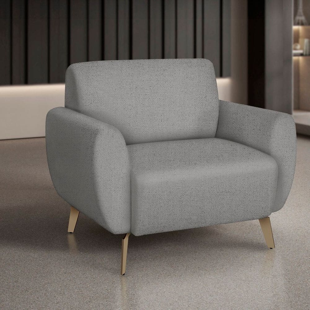 Poltrona para Sala de Estar Jade Cinza