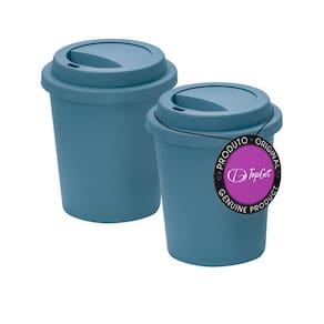 Kit 2X Copos Para Viagem 350 Ml Nepal Topget - Azul