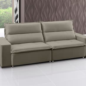 Sofá Supreme - Retrátil / Reclinável 260 Cm Veludo Castor