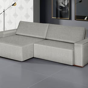 Sofá Siena - Retrátil / Reclinável 240 Cm Linho Cinza