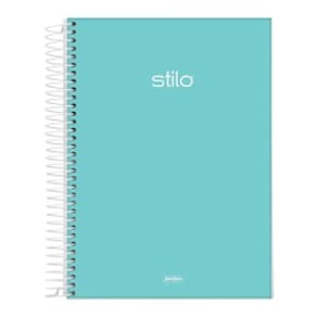 Caderno Universitário Capa Dura 01 Matéria 80 Folhas Jandaia Stilo Pastel Verde