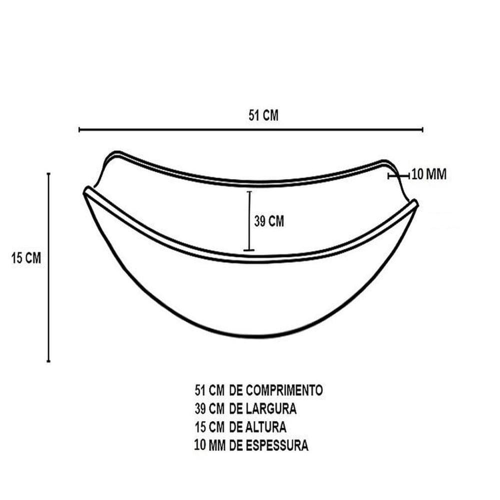 Cuba de Vidro Oval Chanfrada 51cm + Valvula + Torneira Cascata Azul Escuro