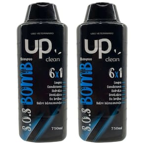 2x Shampoo 6 Em 1 Cães E Gatos Condicionador Hidrata 750ml