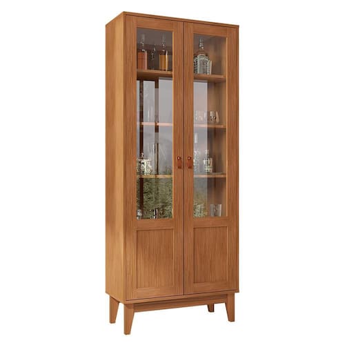 imagem-Cristaleira Lyra 2 Portas - Casa D - Marrom
