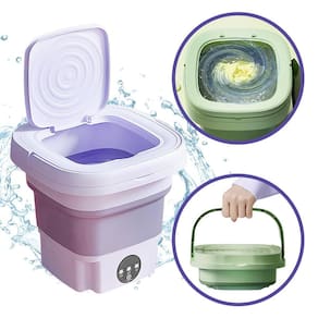 Mini Máquina De Lavar Roupas Dobrável Portátil 6,5 Litros