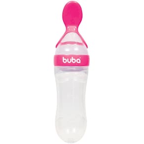 Colher Dosadora com Tampa Papinha de Silicone para Bebês Buba