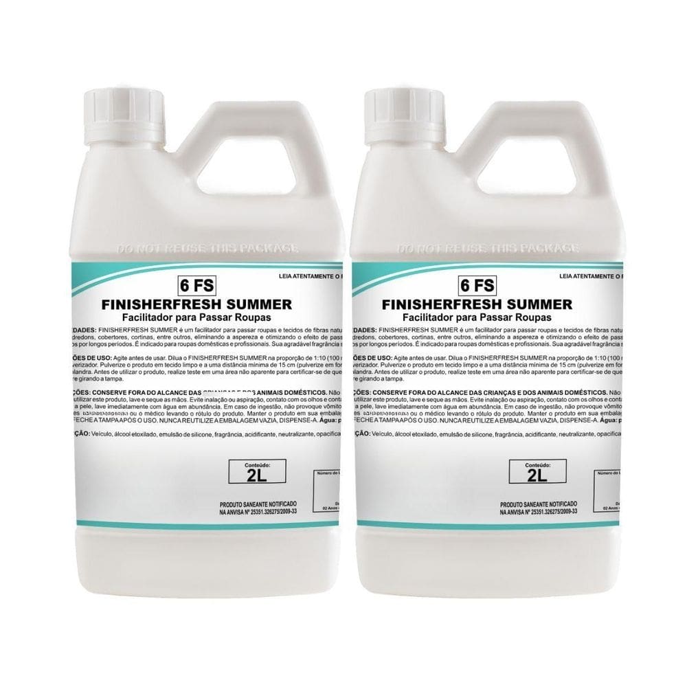 Kit 2 Finalizador Passadoria Tecidos Finisherfresh Summer 2L