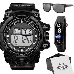 Relógio Masculino Digital Prova d`água + Óculos de Sol + Bracelete - Qualidade Premium - Orizom Spaceman