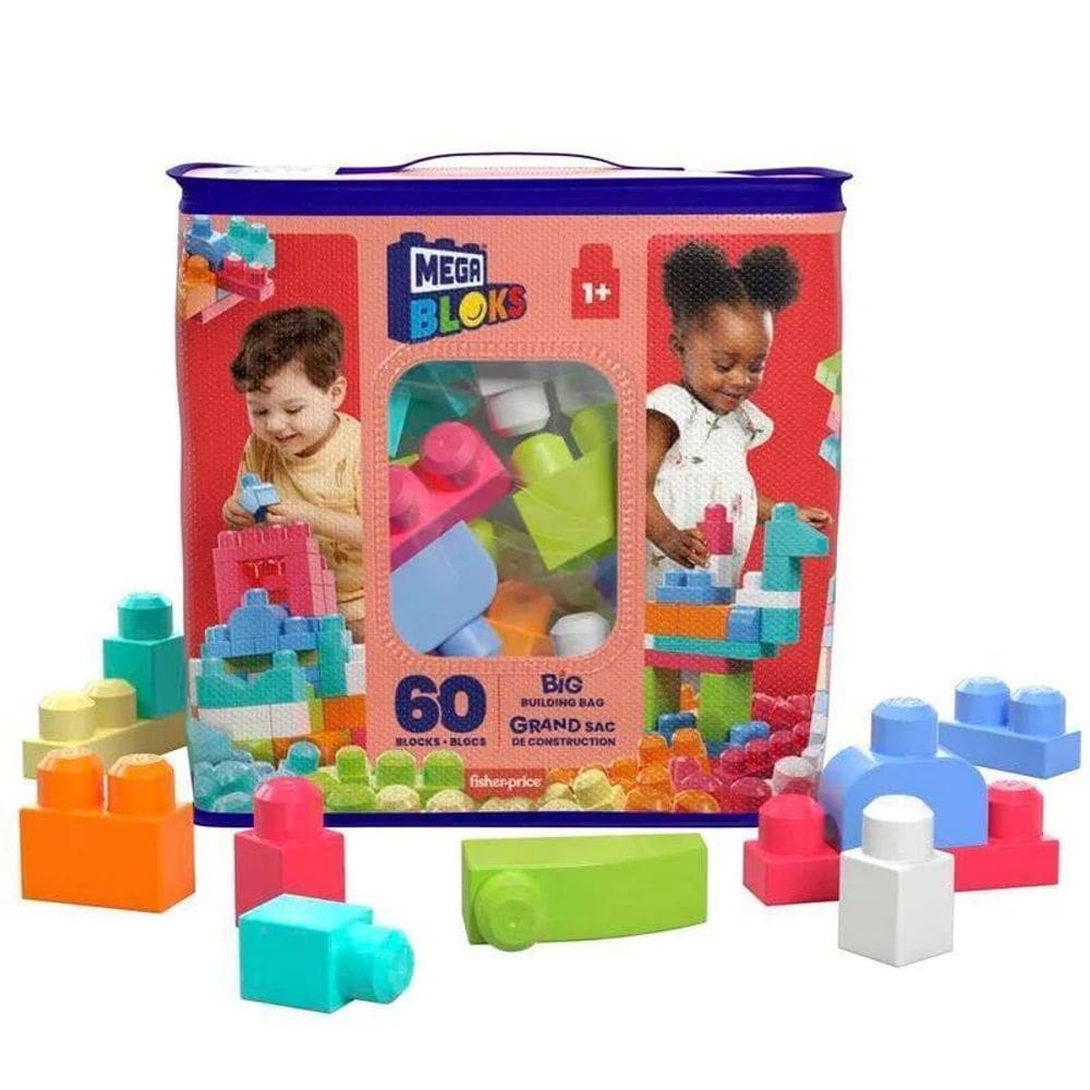 Mega Bloks Bolsa De Construção 60 Peças Fisher-Price