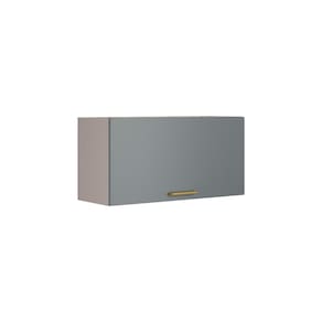 Armário Aéreo de Cozinha Fendi e Gris 1 Porta Essence