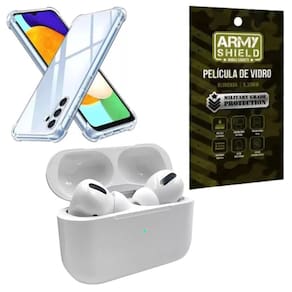 Capinha Para Galaxy A55 + Fone Bluetooth + Pelicula