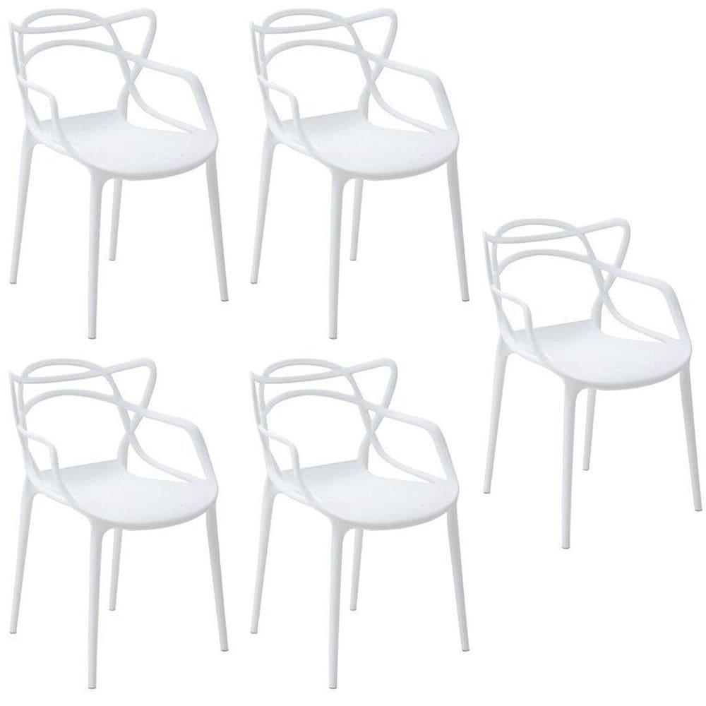 Conjunto 5 Cadeiras Allegra Pp Branco