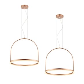 Pendente Avant Cage Ø500mm 20W 3000K Cobre Fosco Bivolt 2 Un