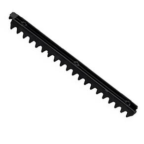 Gomo Nylon Preto 25cm Cremalheira Rossi