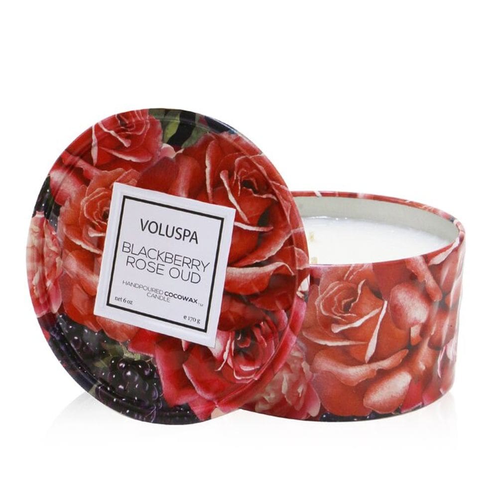 Vela Voluspa 2 Wick Tin Blackberry Rose Oud 25h 100mL - 170 g