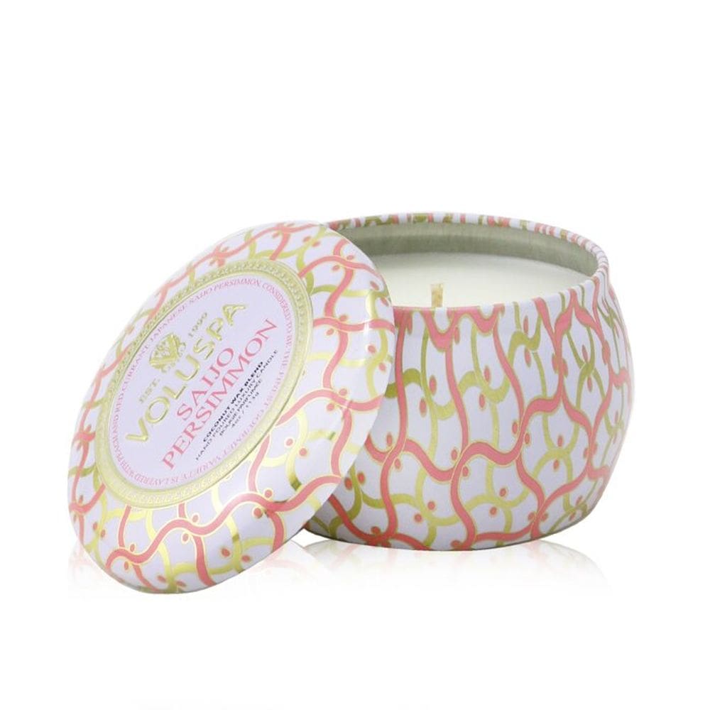 Vela Voluspa Saijo Persimmon Mini Tin: 25h de tempo de queima
