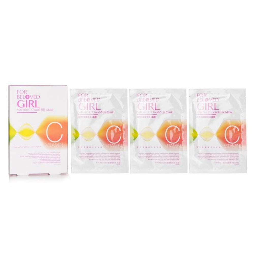 Máscara facial para garota amada Máscara de seda nublada com vitamina C