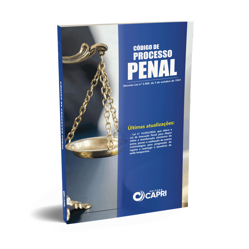 Livro Código De Processo Penal Atualizado 2024 - Capri