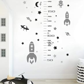 Adesivo Régua De Crescimeneto Astronauta Mod01