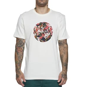 Camiseta RVCA Motors Floral SM25 Masculina Off White