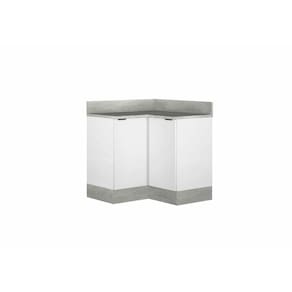 Balcão de Canto Cozinhas Exclusive - 2 Portas - Branco