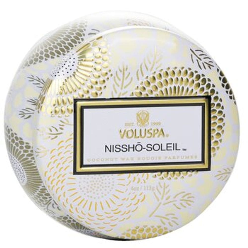 Vela Voluspa Nissho Soleil Mini Tin 25h de tempo de queima