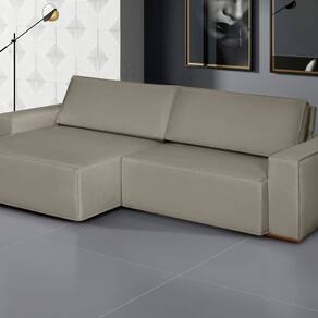 Sofá Siena - Retrátil / Reclinável 260 Cm Veludo Castor