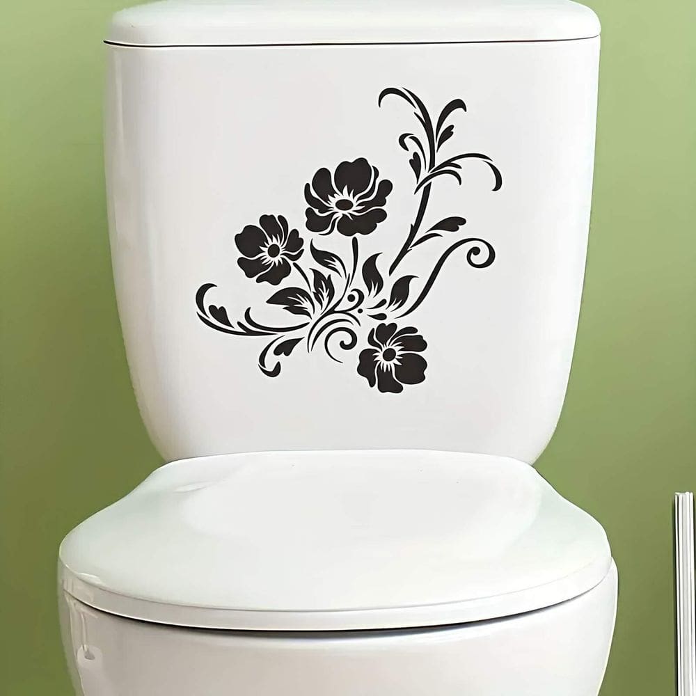 Adesivo Para Vaso Sanitário Floral Mod12